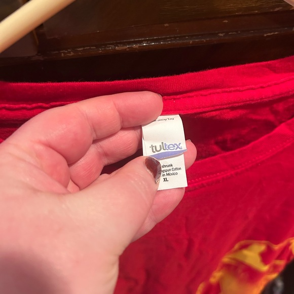 A christmas story leg lamp fragile womens red cotton tshirt top holiday xl - Picture 3 of 6